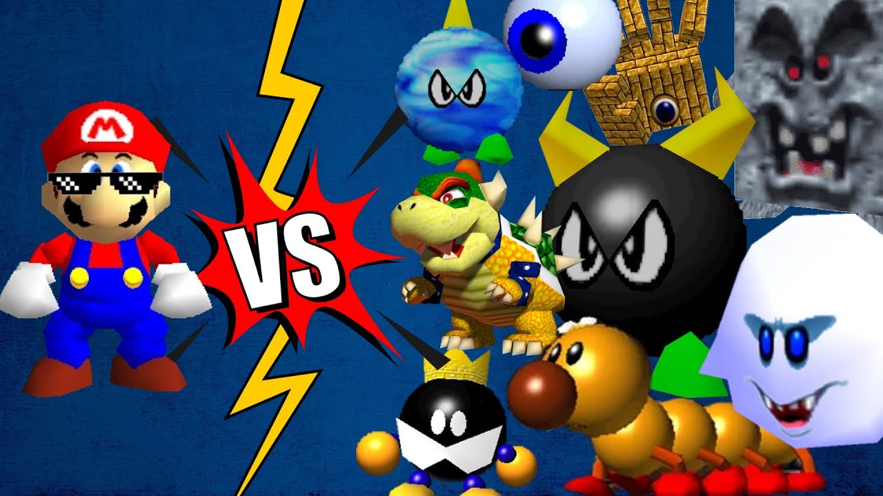SUPER MARIO 64 pero ME ENFRENTO A TODOS LOS JEFES AL MISMO TIEMPO YouTube
