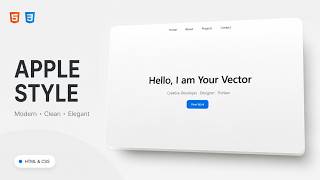 Create a Stunning "Apple Style" Portfolio with Just HTML & CSS
