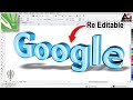 3D Text Design in CorelDraw | Re Editable | Corel Draw Tutorial
