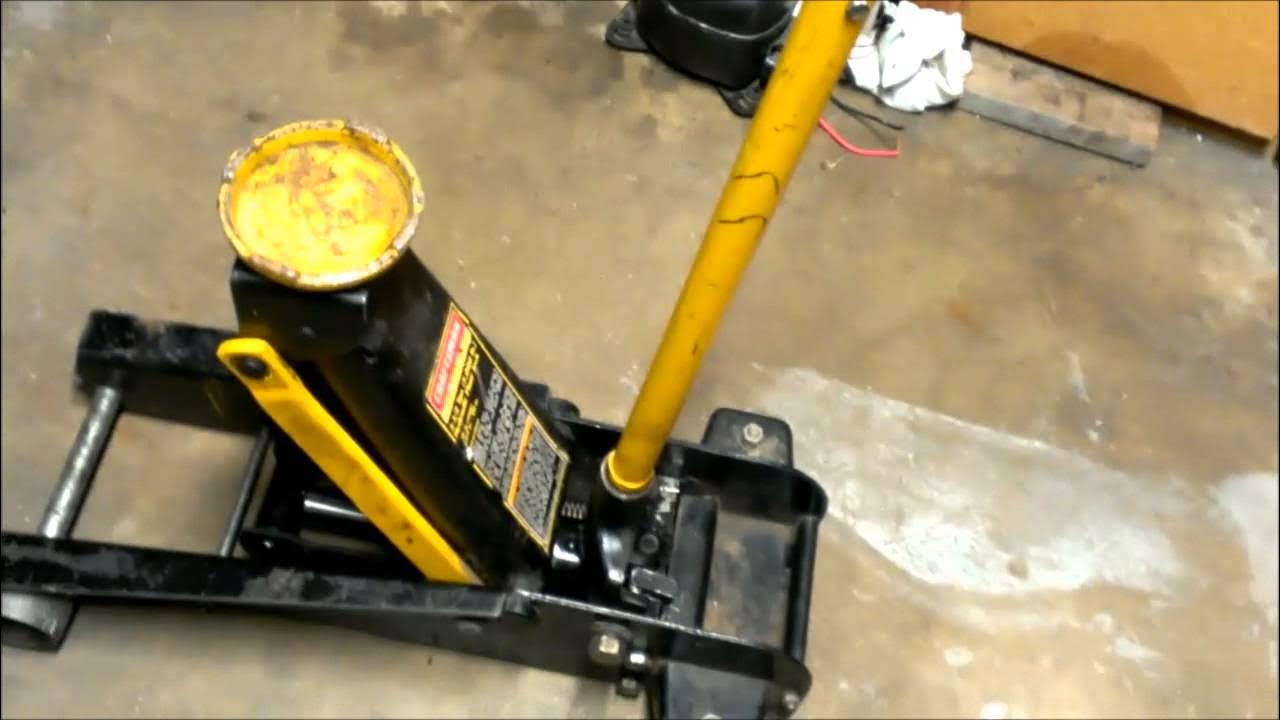 How to fix a leaking floor jack - YouTube