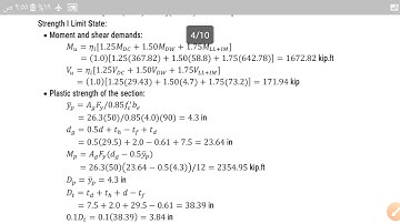 الجزء الثاني  design of composite section (check the strength limit state for flexure and shear)