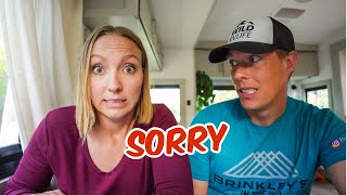 We're Sorry...& Our RV Black Tank Leak Story