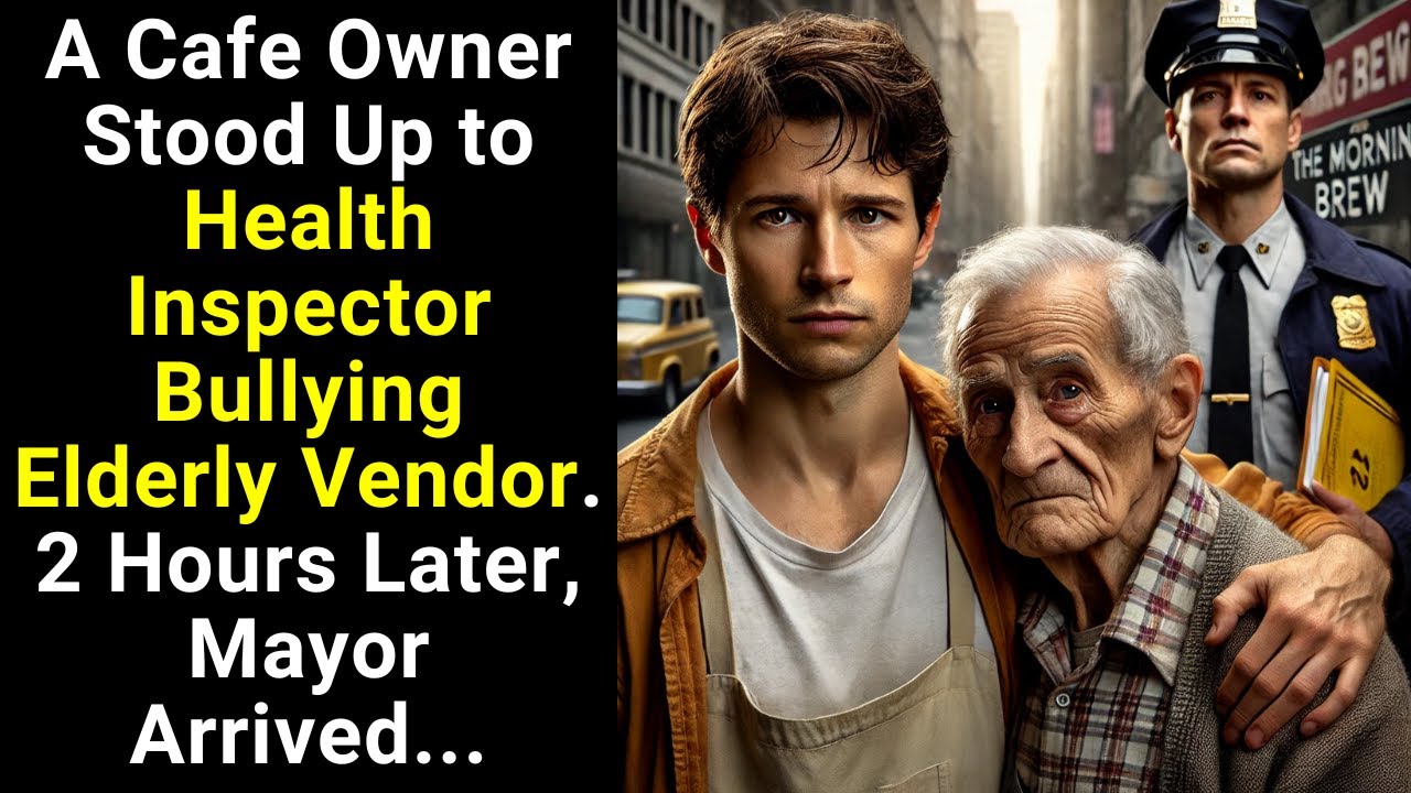 A Cafe Owner Stood Up to Health Inspector Bullying Elderly Vendor. 2 Hours Later, Mayor Arrived...