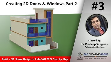 AutoCAD 3D House Design: 3 Part 2 Creating 2D Doors & Walls in AutoCAD | Hindi/Urdu | #2ddesign #3d