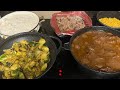 Sunday Dinner: Cube Steak/Rice, Brussel Sprouts, Corn &amp; Chopped Turkey Barbecue