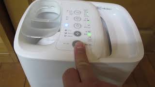 2019年製　シャープ プラズマクラスター搭載 加湿器 ホワイト HV-J75W　加湿の適用床面積目安：プレハブ洋室21畳（35m2）、木造和室12.5畳（21m2）　上から注ぐ、らくらく給水