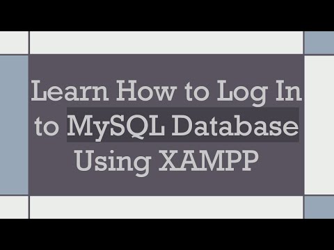 Learn How to Log In to MySQL Database Using XAMPP