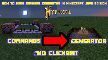 how to make bedwars generator in minecraft java edition