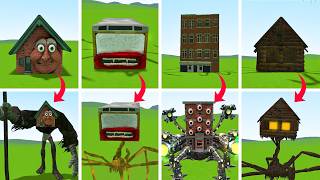 EVOLUTION OF MONSTERS: BUS EATER, HOUSE HEAD, LIVING BUILDING, CAR EATER, THOMAS TRAIN In GMod
