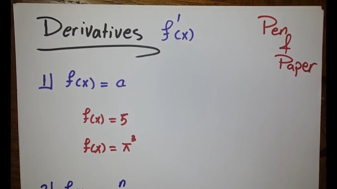 Derivatives | اشتقاق الاقترانات بأنواعها | Part 1