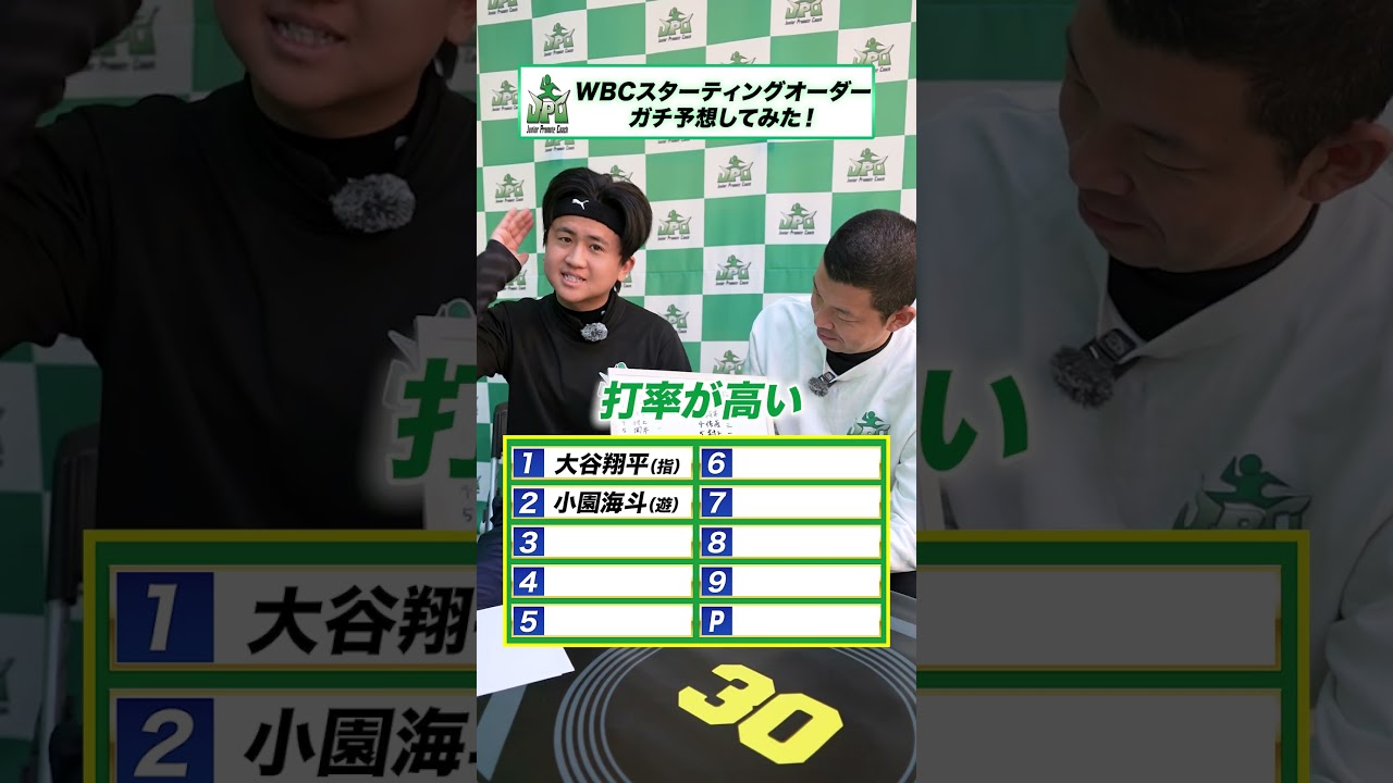 WBCスターティングオーダーをガチ予想 #野球#プロ野球 #wbc