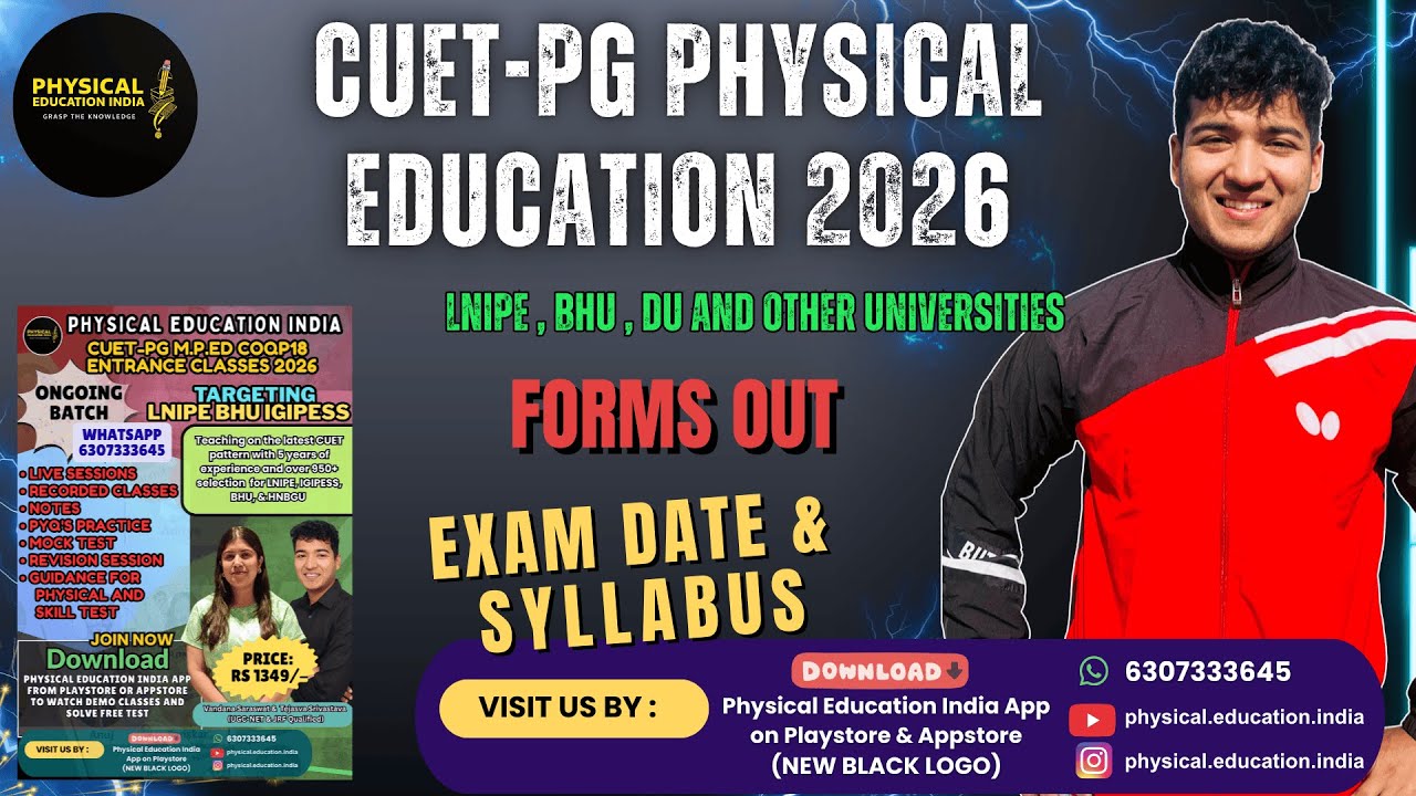 CUET-PG MPEd (COQP18) 2026 Application Forms OUT  | LNIPE DU BHU and other Central Universities
