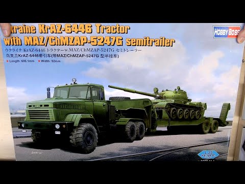 Обзор модели КРАЗ 6446 с п/п ЧМЗАП 5247Г от Hobby Boss. 1:35.