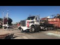 Brandt Hi Rail Truck & Tracker Unloading Railroad Ties