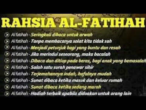 Rahsia surah Al-Fatihah - YouTube