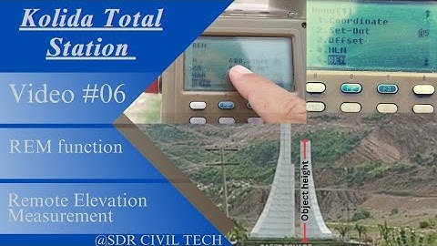 how to use REM function with Total Station in Urdu Hindi |REM| Remote elevation measurement. #rem