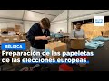 Así se preparan las papeletas electorales para las elecciones europeas en Bélgica