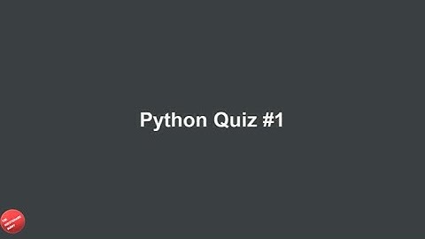 Python Quiz 1