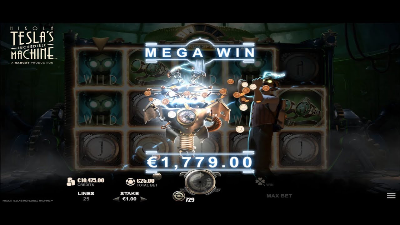 Nikola Tesla's Incredible Machine from Yggdrasil (FREESPINS, BONUS, BIGWIN, SUPERBIGWIN, MEGAWIN)