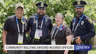 Community rallying around injured CCPD officer