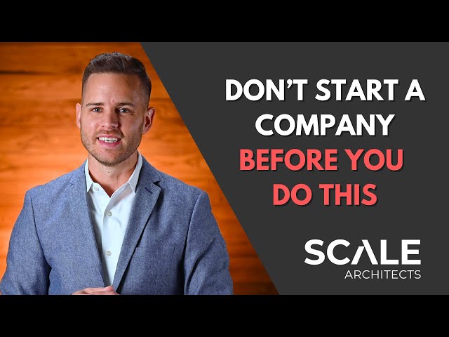 Don't start a company before you do this