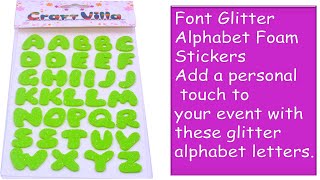 Glitter Font Alphabet Foam Stickers Neon Card PL-1010 screenshot 5
