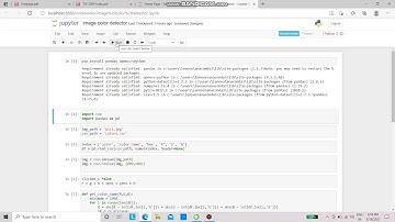 jupyter notebook based image color detection