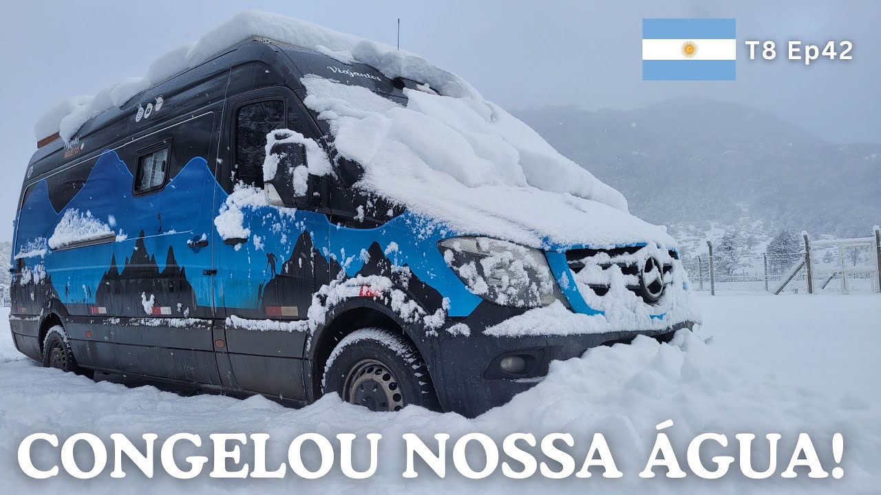 35 cm de NEVE trouxe PROBLEMAS pro MOTORHOME em USHUAIA - T8 Ep42