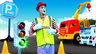 Palyaço oyuncak otoparkta çalışıyor. Araba oyunları. screenshot 5