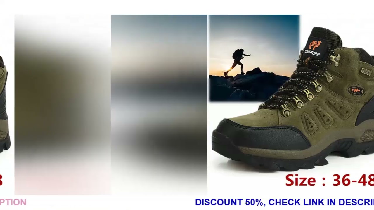 Large Size 48 Hiking Boots Men Summer Winter Outdoor Warm Fur Non Slip Fashion Women Footwear Boys O