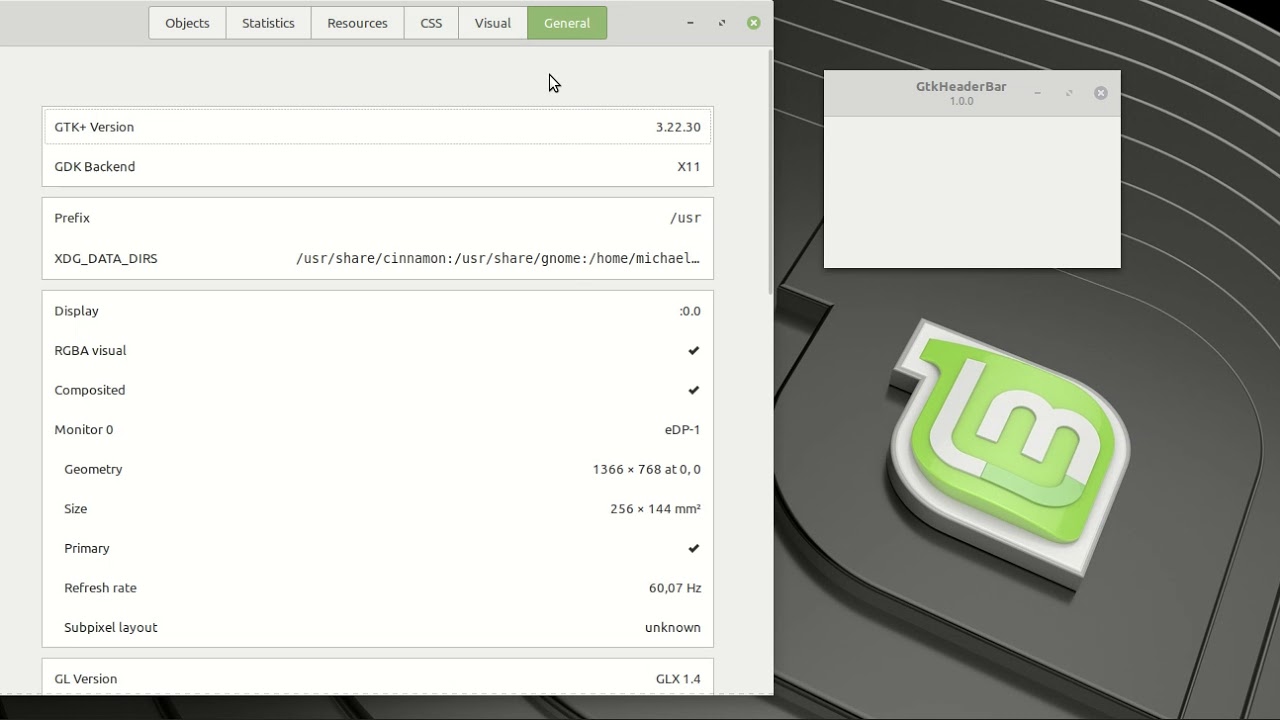 GTK - GtkInspector  Part-02