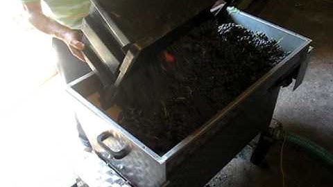 Crushing and destemming grapes