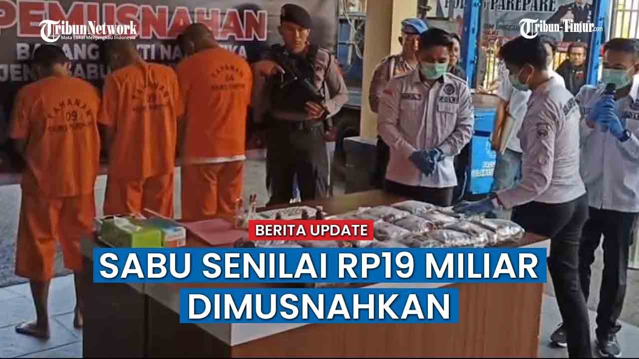 Polres Parepare Musnahkan 20 Kg Sabu dengan Insinerator