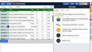 Registering for an individual tournament on BBO
