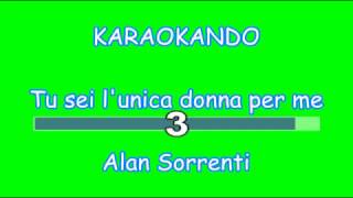 Video thumbnail of "Karaoke Italiano - Tu sei l'unica donna per me - Alan Sorrenti ( Testo )"