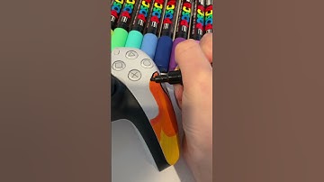 Custom controller using posca markers #shorts #foryou #art #ps5