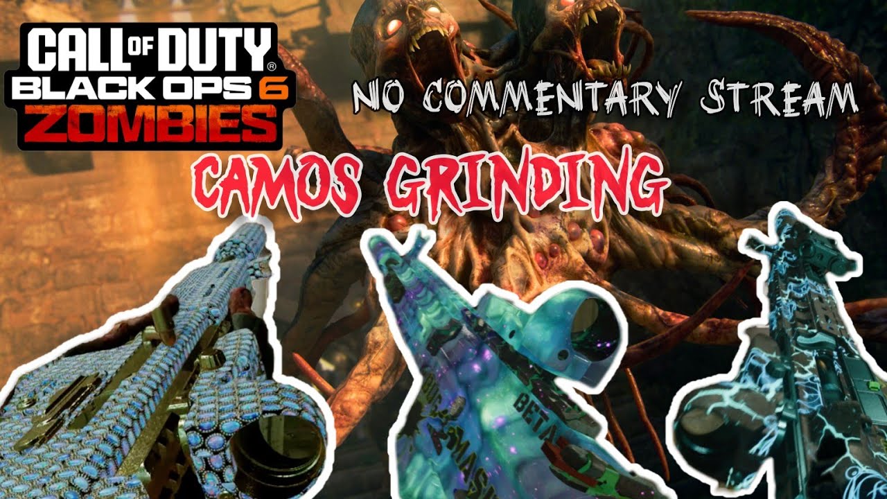 [No commentary ] BO6 Zombies Nebula Camo Grinding. - YouTube