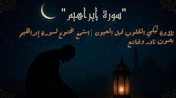 تلاوة من سورة إبراهيم بصوت ناصر القطامي 😢 تخشع لها الأرواح | راحة نفسية مضمونة