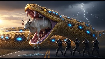 Courageous Heroes Face Giant Python to Save Helpless Cow