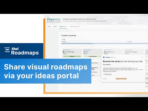 Aha! Roadmaps | How to share visual roadmaps via your ideas portal