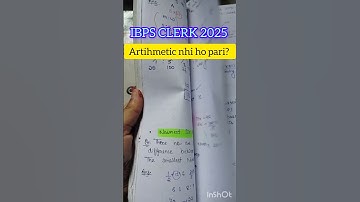 Arithmetic nhi ho pari? I have the solution 🙌#banking #ibps#sbi #youtube #aspirants #study #exam