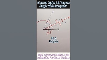 How to Make 22.5 Degree Angle with Compass #Shorts #Ytshorts #viralshort #maths#cbse #cuet #trending