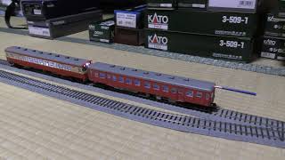 【鉄道模型】ＨＯゲージ　天賞堂製カンタムキハ52形とトラムウェイ製キハ23形ローカル線の設定で