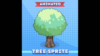 Animated Pixel Tree Top Down Sprite Looping – 2D Nature Asset for Games