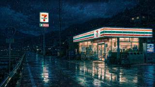 A Quiet Rainy Night on a Japanese Suburban Road 🌧️ Soft and Relaxing Lofi Music screenshot 2