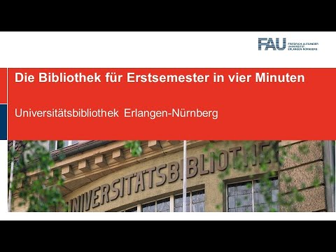 Die Bibliothek für Erstsemester in vier Minuten