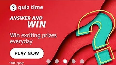 Amazon Daily Quiz Answers Today | Amazon Quiz Answers Today | 29 November 2021