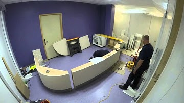 Solid Surface Reception Counter Installation