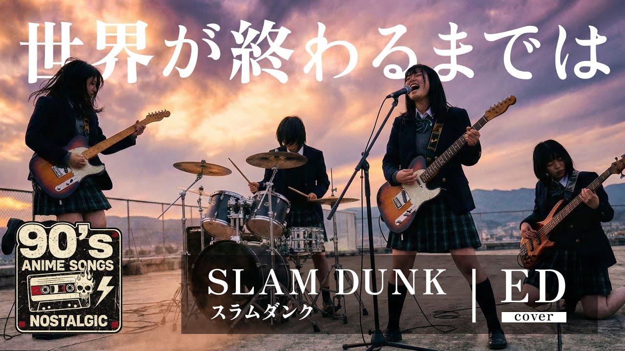 SLAM DUNK Эндинг - Sekai ga Owaru made wa… | Ностальгия по аниме 90-х [AI Rock Cover]