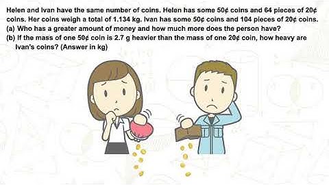 Solve PSLE 2021 Math Helen and Ivan Coin Question